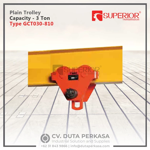 Superior Transmission Plain Trolley Capacity 3 Ton Type GCT030-810 Duta Perkasa