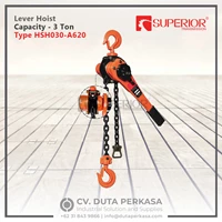 Superior Transmission Lever Hoist Capacity 3 Ton Type HSH030-A620-1.5 Lift Chain 1.5 Metre