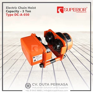 Superior Transmission Electric Trolley With DC Brake Motor Type DC-A-030-S Capacity 3 Ton