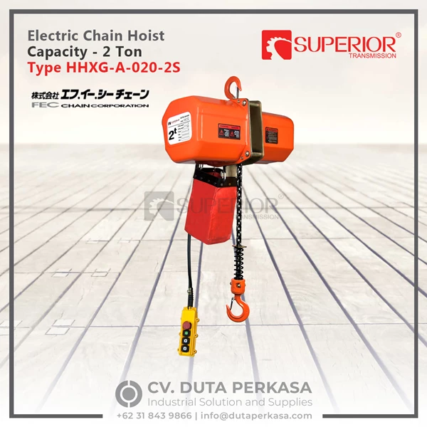 Superior Transmission Electric Chain Hoist Capacity 2 Ton Type HHXG-A-020-1S Lift Chain 6 Metre