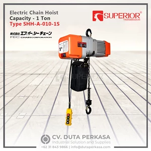 Superior Transmission Electric Chain Hoist Capacity 1 Ton type SHH-A-010-1S Duta Perkasa