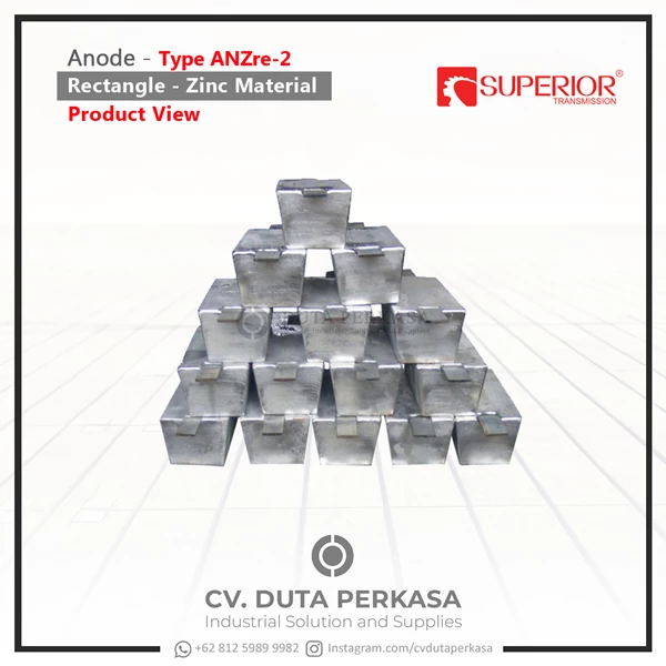 Anode Type ANZre-2 Rectangle Zinc Material Duta Perkasa
